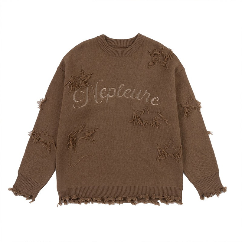 美式復古設計感針織衫毛衣寬鬆慵懶氛圍感情侶上衣冬季