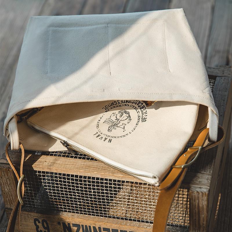 馬登工裝 美式復古子母包做舊印花工具包阿美咔嘰簡約斜挎帆布包