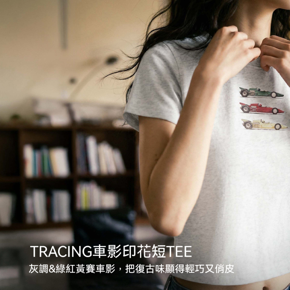 馬登女裝 美式復古重磅修身短款賽車印花短袖T恤辣妹風上衣女士夏