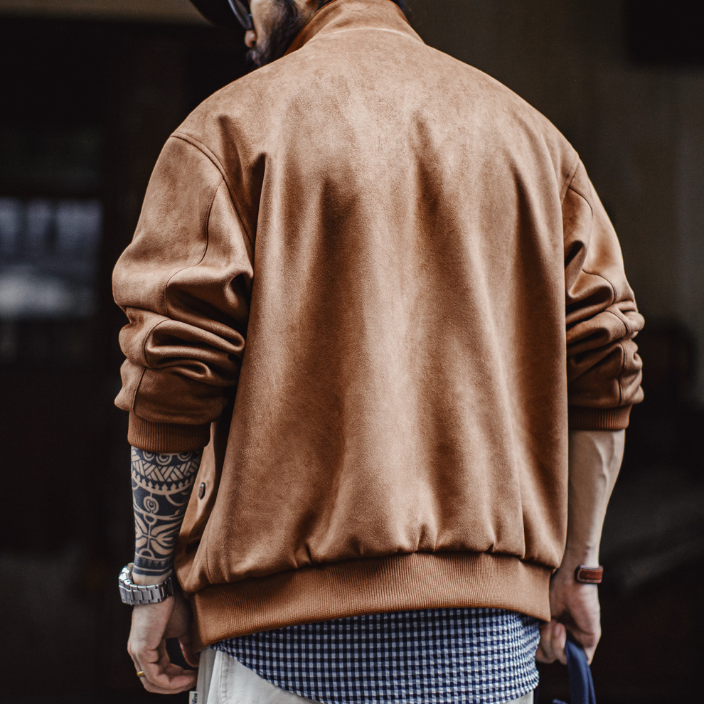 馬登工裝 美式復古麂皮絨哈靈頓G9夾克美拉德Vintage外套男秋冬