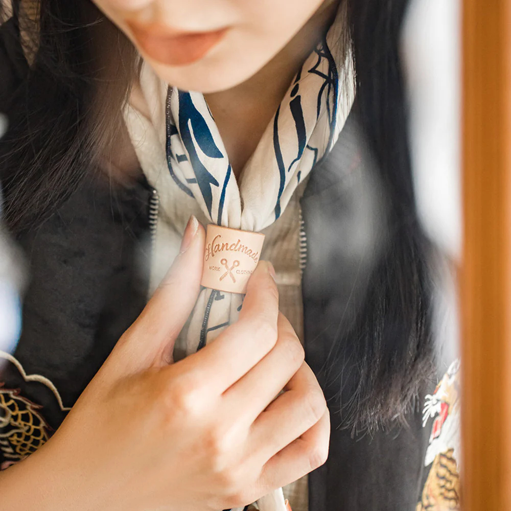 馬登女裝 美式航海圖方巾扣飾品阿美咔嘰頭巾領巾手帕文艺發帶