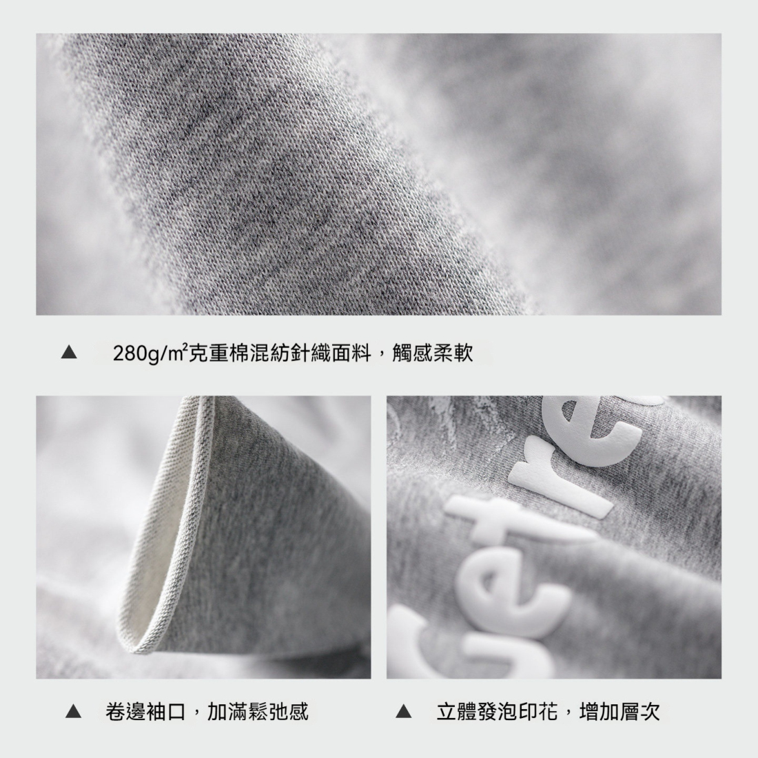 馬登女裝 美式復古灰色重磅套頭寬鬆印花衛衣長袖T恤上衣春秋