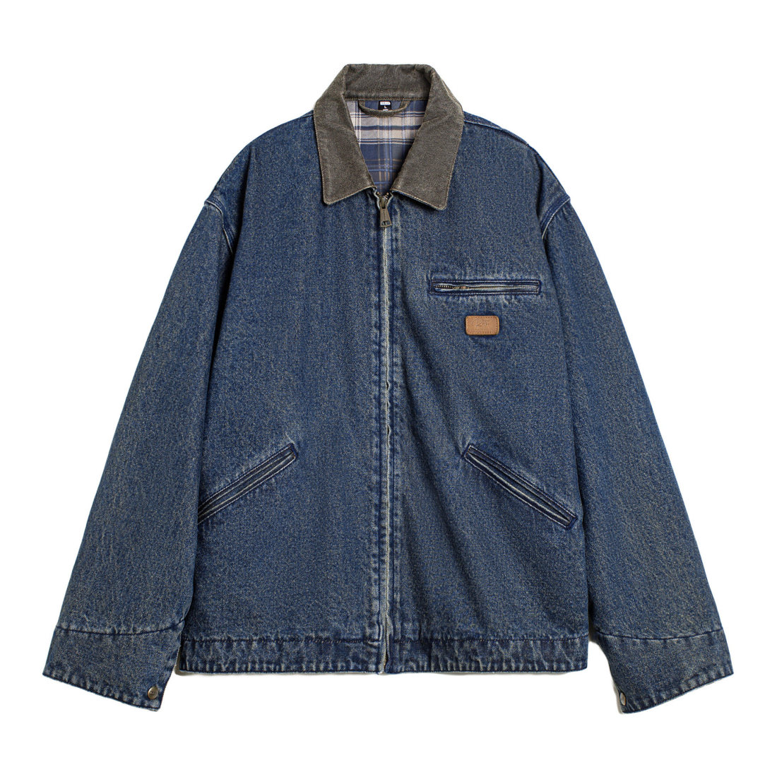 馬登工裝 美式復古牛仔底特律夾克水洗做舊休閒翻領外套男春秋