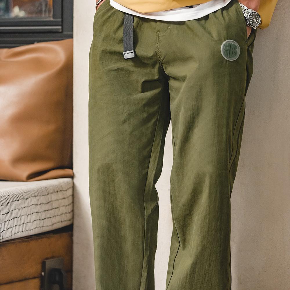 馬登工裝 山系機能可調節直筒束腳褲梭織戶外寬松休閑長褲男春秋