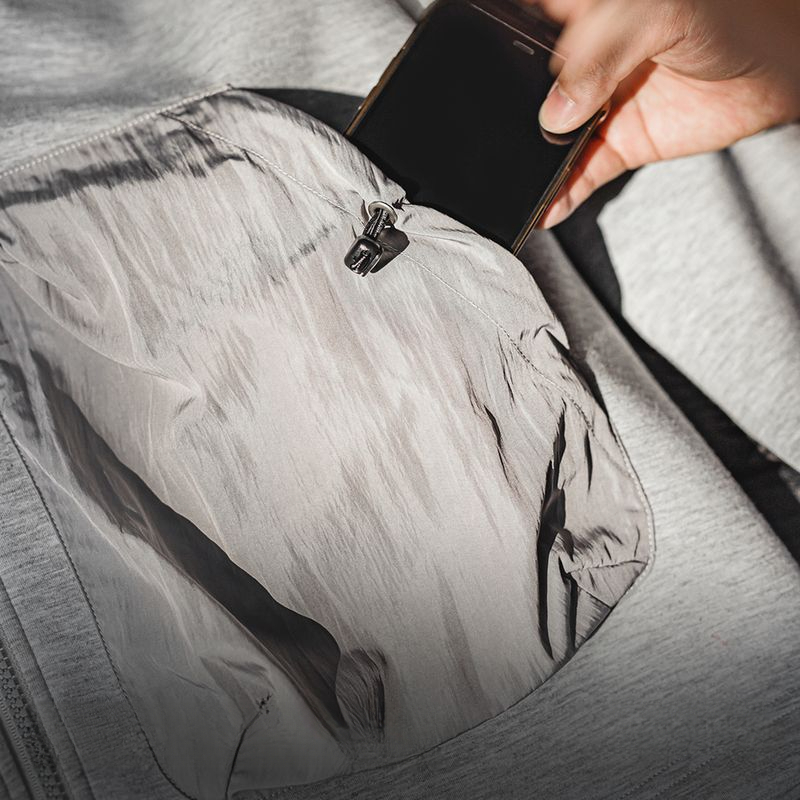 馬登工裝 美式休閒氣層開衫夾克拼接口袋運動連帽外套男秋冬