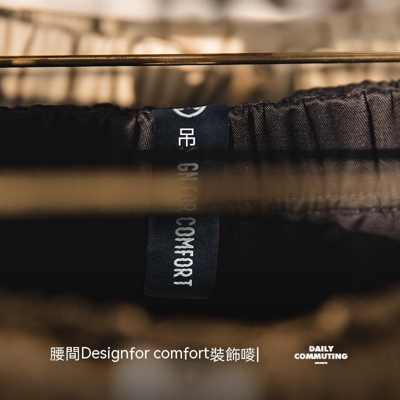 馬登工裝 法式復古純棉短褲鬆緊腰美式五分休閒寬鬆沙灘褲男春夏