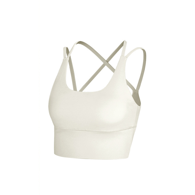 软糯高弹瑜珈吊带健身上衣交叉美背运动内衣遮副乳瑜珈背心