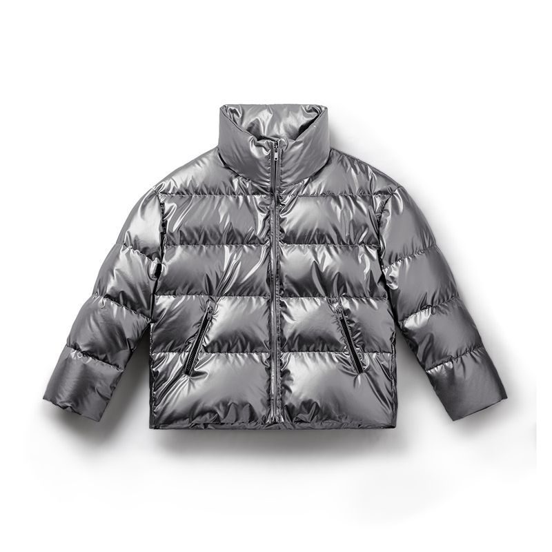 馬登女裝 90白鴨絨光感亮面羽絨服立領保暖麵包服蓄熱加厚外套冬季