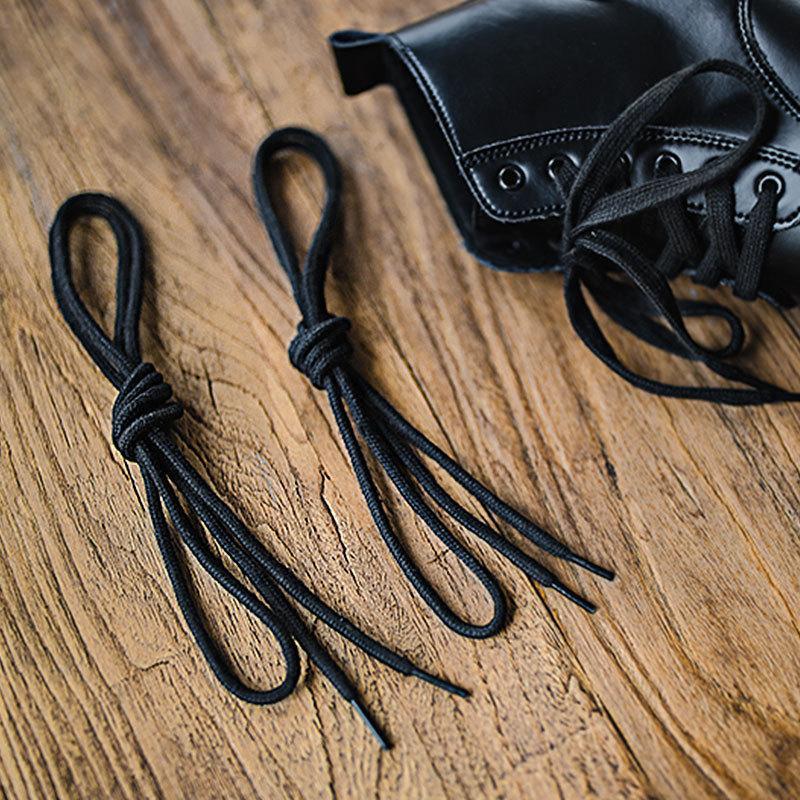 馬登男鞋 中幫黑色真皮復古短靴英倫風工裝情侶靴子