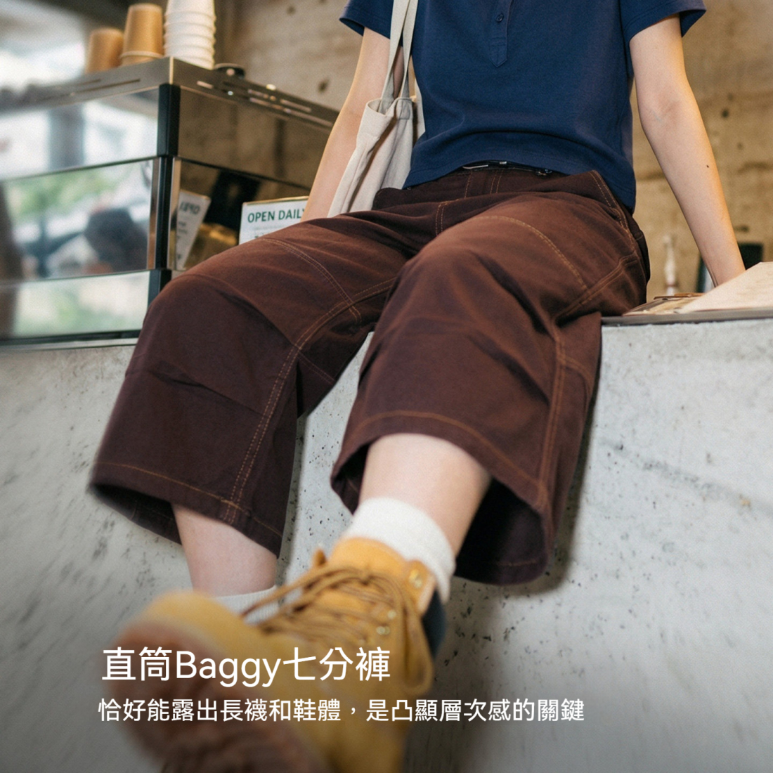 馬登女裝 美式純棉寬鬆工裝中短褲子直筒闊腿顯瘦休閒七分褲女士夏