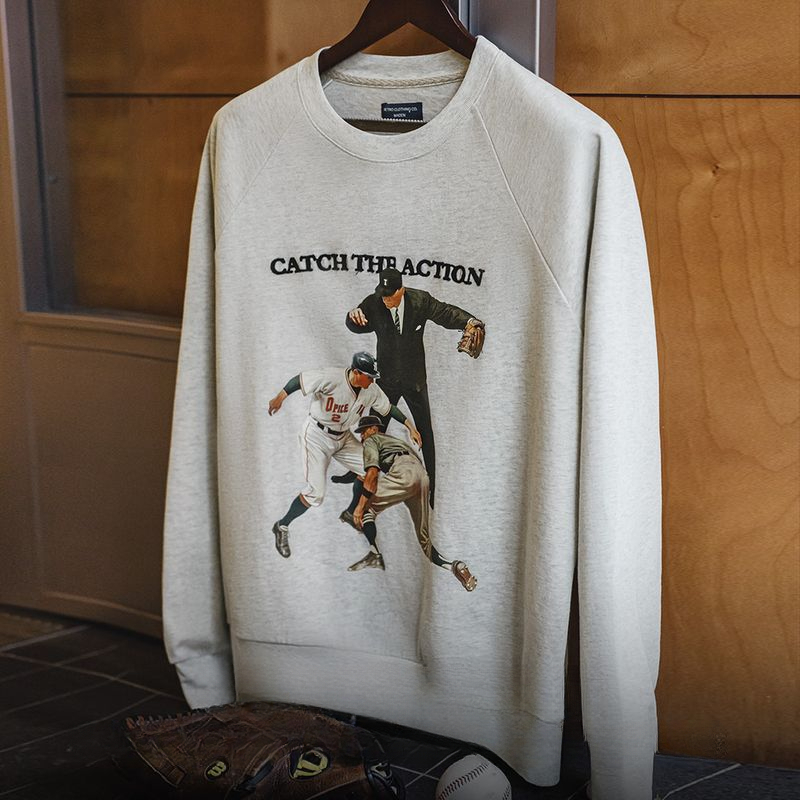 馬登工裝 美式復古棒球印花衛衣重磅字母刺繡寬鬆休閒上衣男生春季