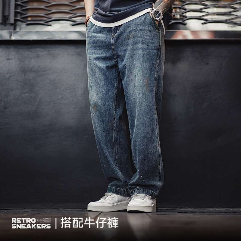 馬登工裝 復古板鞋厚底增高小白鞋透氣休閒百搭國潮絲綢男鞋