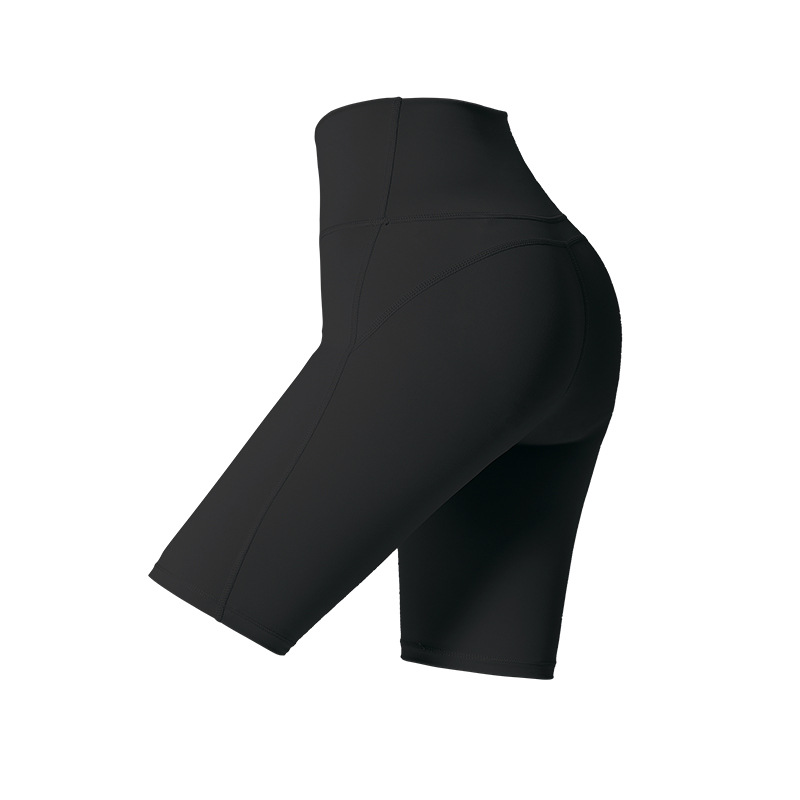 夏季涼感運動排汗健身騎行褲高腰提臀外穿打底五分瑜珈短褲