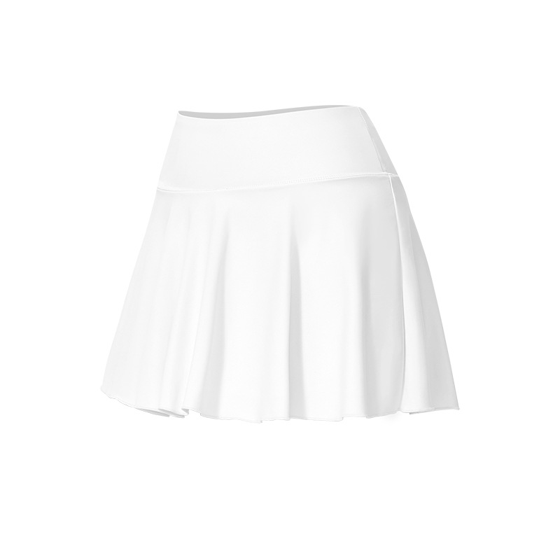 假兩件修身運動瑜珈裙透氣跑步健身帶內襯防走光口袋網球裙