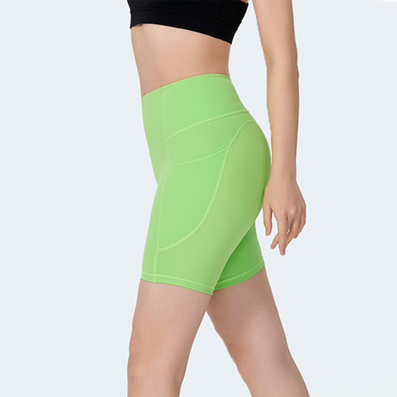 高強度塑型褲夾層網眼四分無痕收腹運動騎乘瑜珈褲