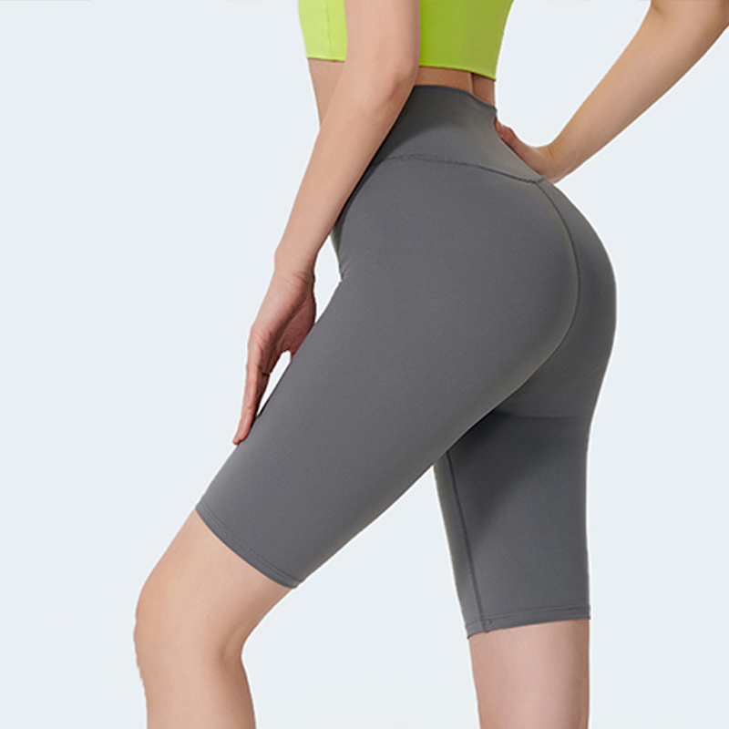 夏季騎乘緊身褲五分瑜珈褲高腰無尷尬線外穿速乾瑜珈短褲