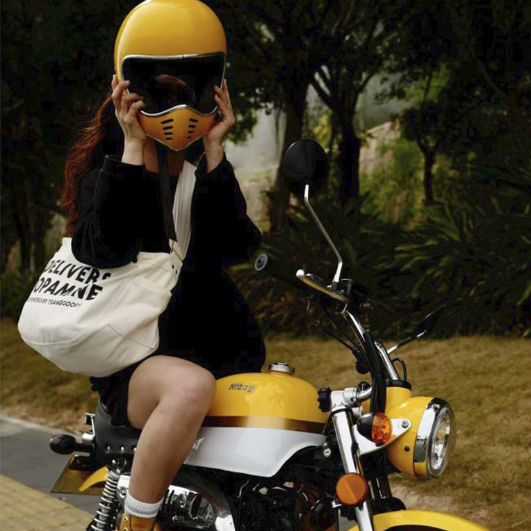 美式復古戶外斜挎包騎行摩托車包簡約帆布報童包