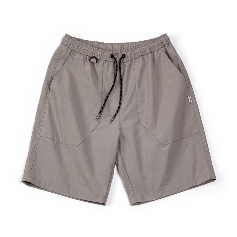 馬登工裝 戶外休閑梭織短褲大口袋褶皺寬松直筒抽繩尼龍五分褲