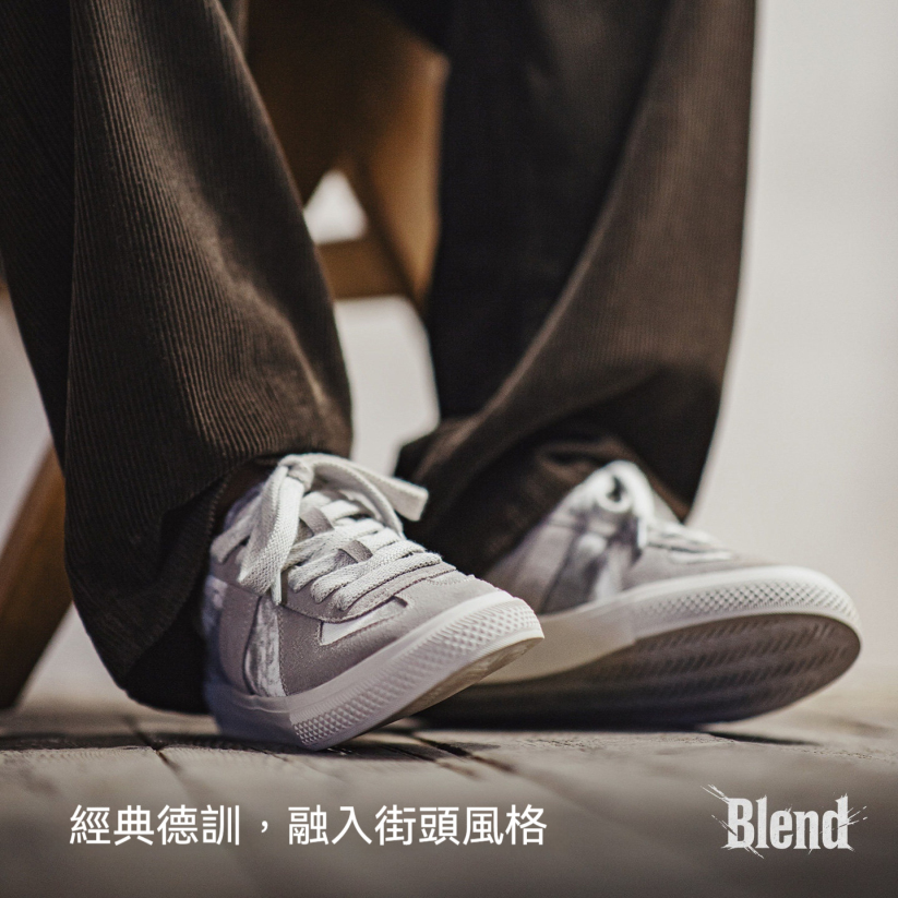 馬登男鞋 灰影德訓鞋男春季復古紮染帆布板鞋平底休閒百搭阿甘鞋子