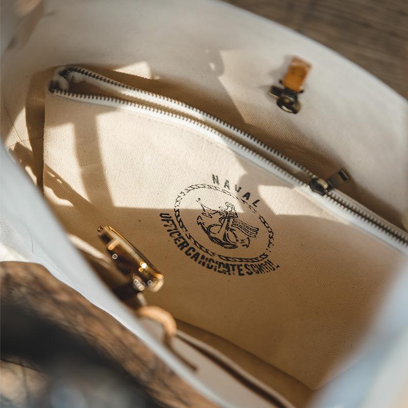 馬登工裝 美式復古子母包做舊印花工具包阿美咔嘰簡約斜挎帆布包