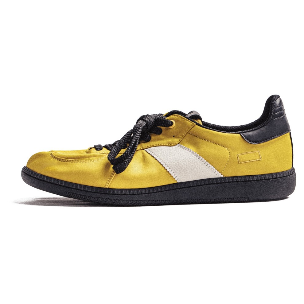 馬登男鞋 軟刃黃色復古德訓鞋圓頭男士春夏季透氣運動休閒軟底板鞋