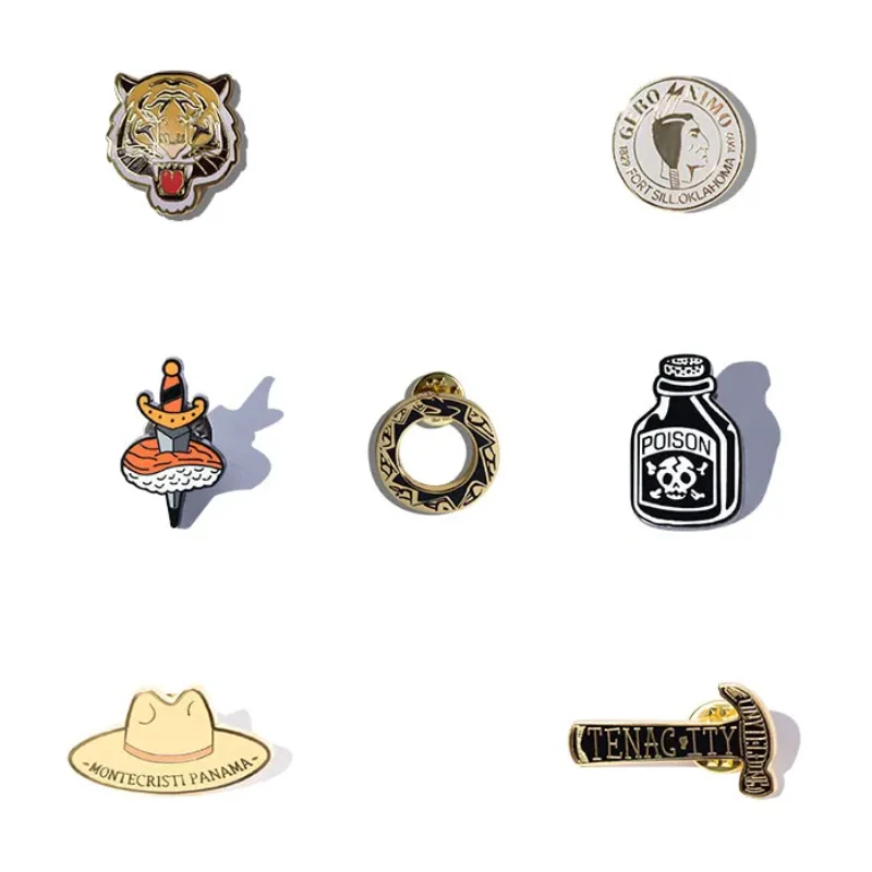 馬登女裝 美式復古珐琅蝴蝶扣胸針配飾阿美哢嘰徽章玩物