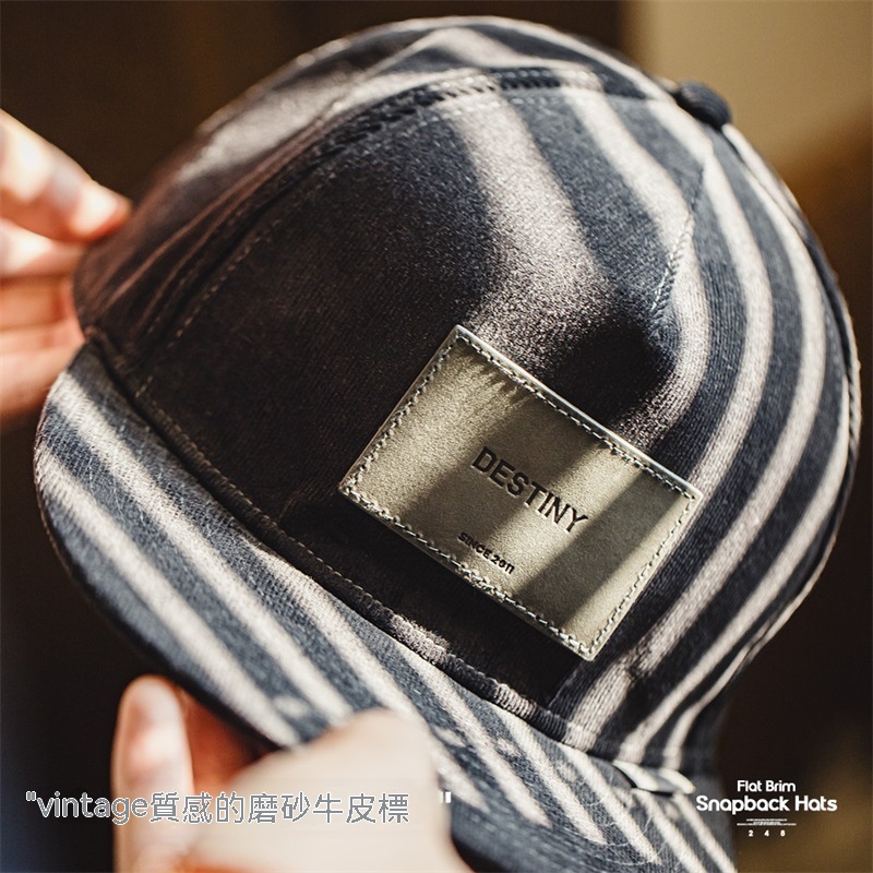 馬登工裝 美式復古燈芯絨寬檐棒球帽硬頂平簷深頂鴨舌帽