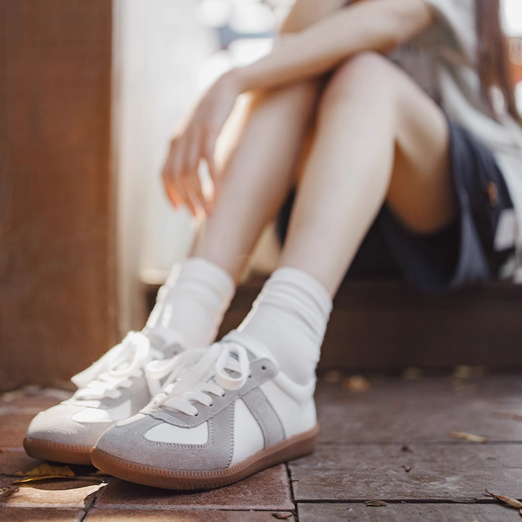 馬登女裝 低幫德訓鞋板鞋休閒鞋情侶小白鞋美式復古運動鞋