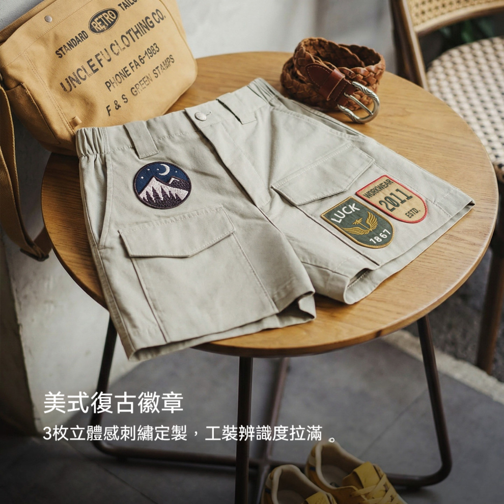 馬登女裝 美式復古四分A字版直筒顯瘦外穿休閒工裝短褲女士熱褲夏季