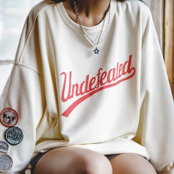 馬登女裝 美式休閒套頭衛衣撞色拼接插肩袖學院風長袖上衣外套秋