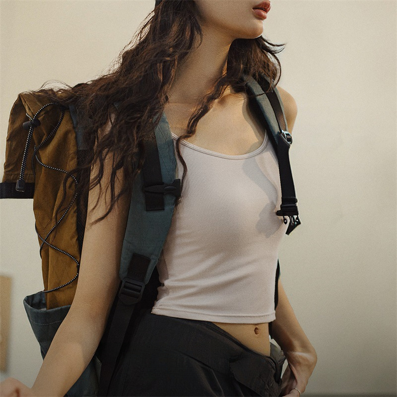 馬登女裝 針織細帶背心復古辣妹純色吊帶內搭打底無袖外穿上衣夏女