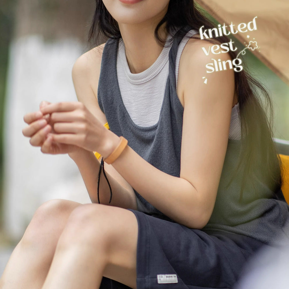 馬登女裝 美式針織無袖T恤寬鬆工字背心遮副乳外穿吊帶