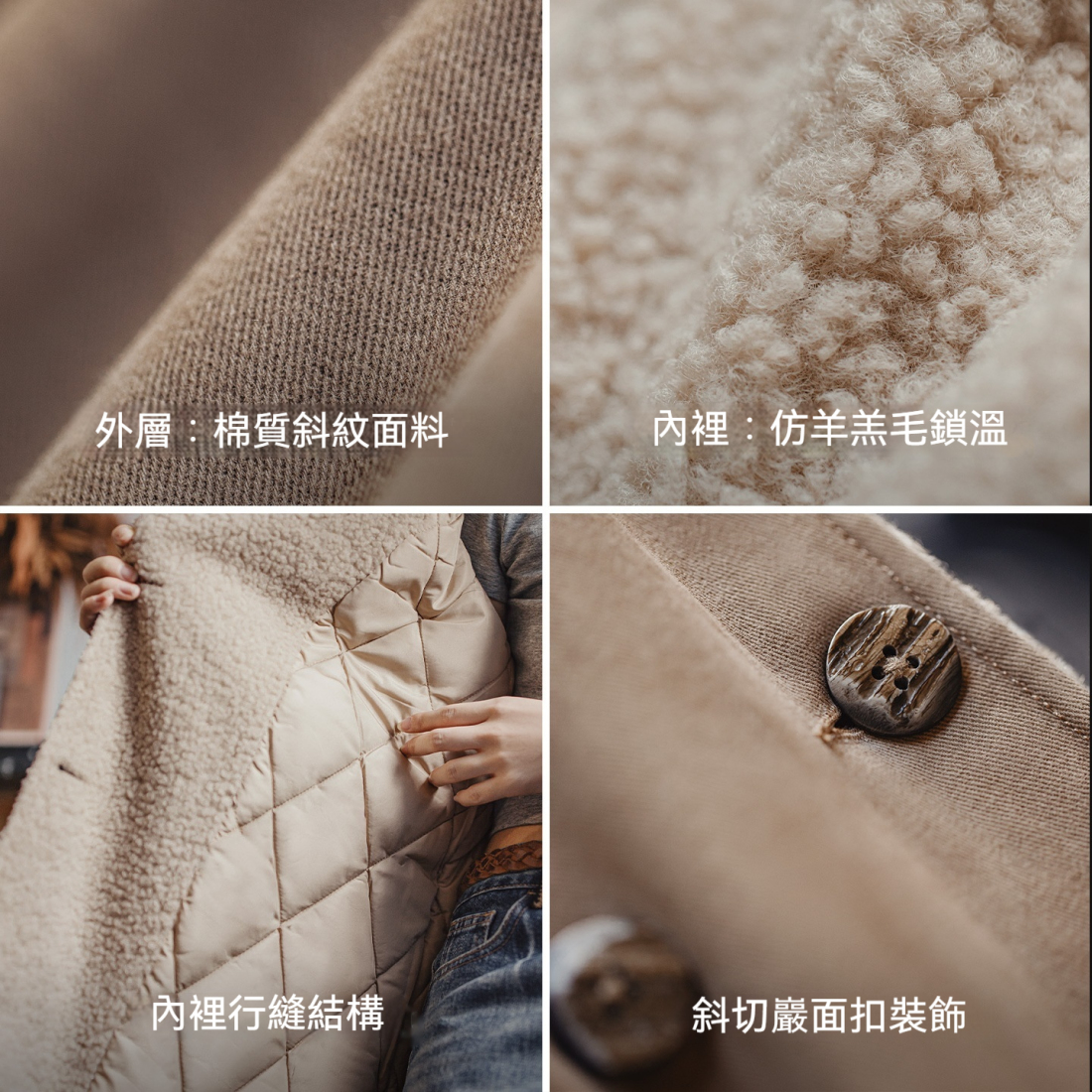 馬登女裝 中長款雙排扣收腰戰壕風衣仿羊羔毛大衣棉服加厚外套秋冬