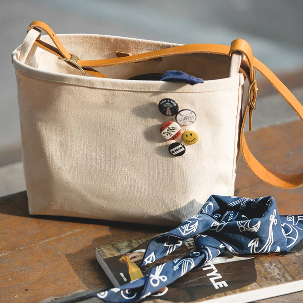 馬登女裝 美式復古子母包做舊印花工具包單肩包阿美咔嘰簡約斜挎帆布包