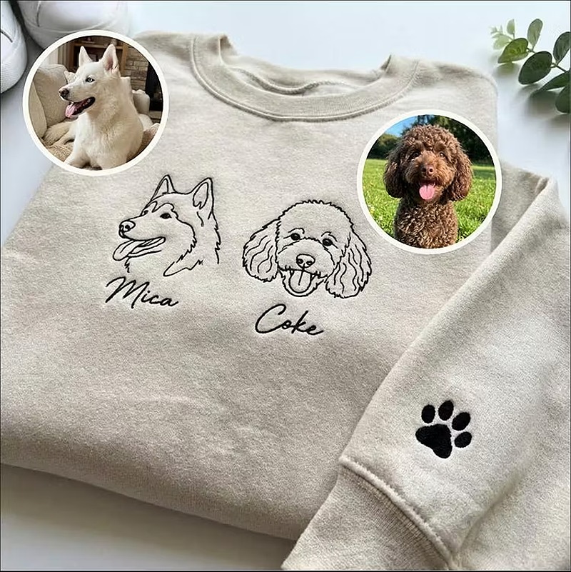 客製化簡筆畫刺繡衛衣珍藏專屬回憶特別禮物