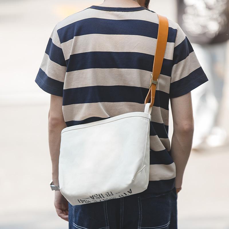 馬登工裝 美式復古子母包做舊印花工具包阿美咔嘰簡約斜挎帆布包