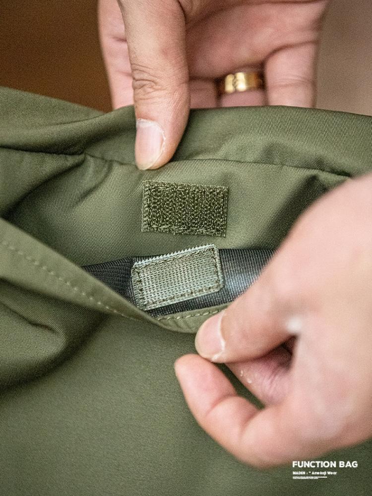 馬登工裝 多口袋機能單肩郵差斜跨包戶外山繫腰包側肩背包