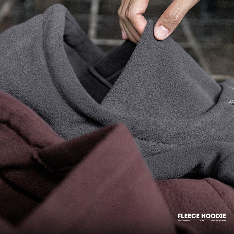 馬登工裝 美式休閒搖粒絨巴拉克拉法連帽衛衣防風套頭面罩上衣男秋冬