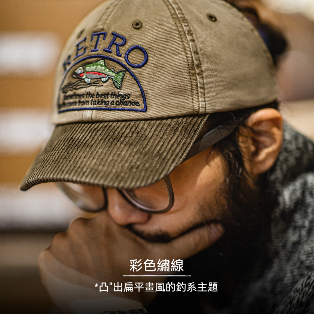 馬登工裝 美式復古卡其燈芯絨彎簷硬頂棒球帽刺繡做舊鴨舌遮陽帽