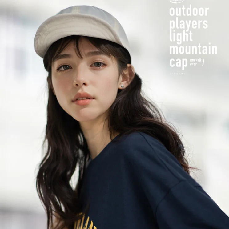 馬登女裝 山系戶外輕薄翻檐棒球帽遮陽休閒寬檐帽平檐鴨舌帽