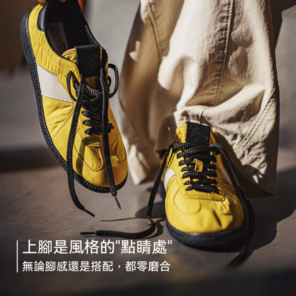 馬登男鞋 軟刃黃色復古德訓鞋圓頭男士春夏季透氣運動休閒軟底板鞋