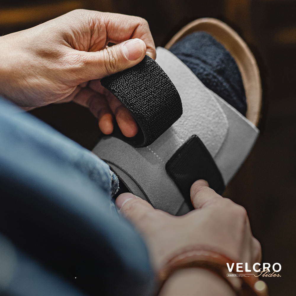 馬登工裝 穆勒鞋男夏季新款軟木一字休閒外穿凉拖鞋魔術貼一字拖