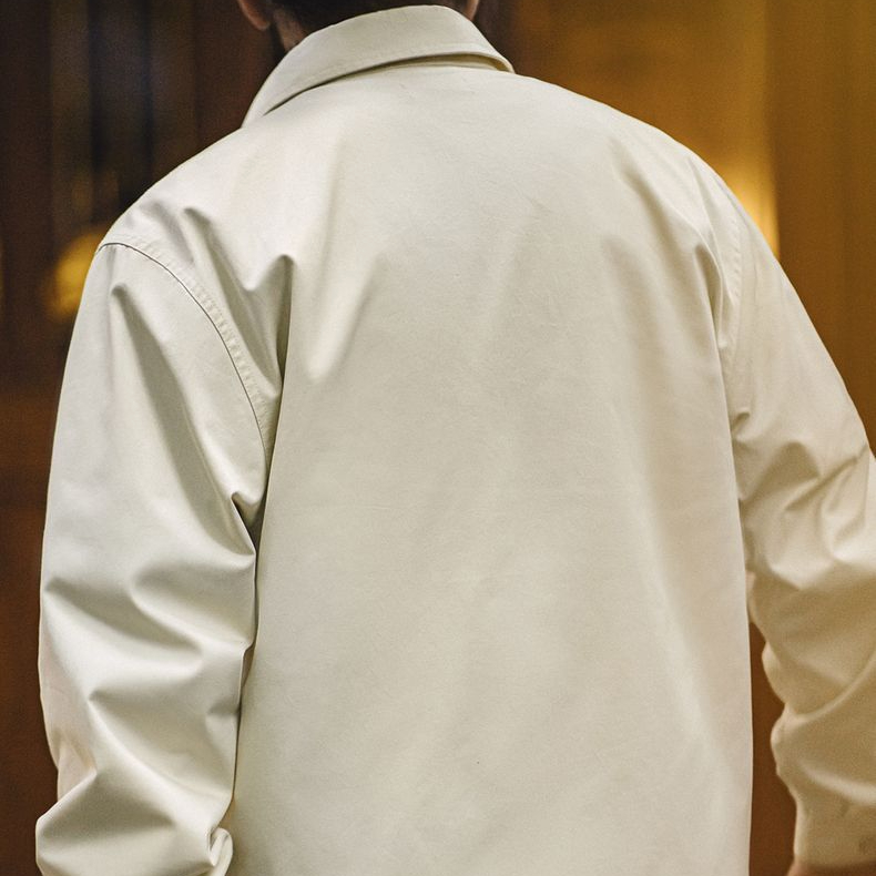 馬登工裝 美式復古刺繡教練夾克寬鬆翻領外套vintage廓形上衣男春