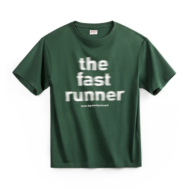 馬登工裝 美式休閒字母殘影印花短袖T恤設計感純棉五分袖上衣