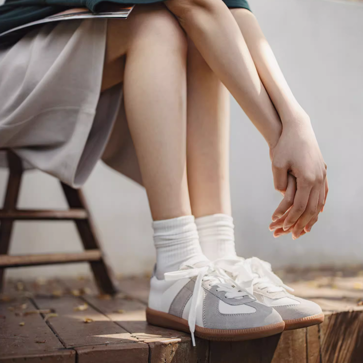 馬登女裝 低幫德訓鞋板鞋休閒鞋情侶小白鞋美式復古運動鞋