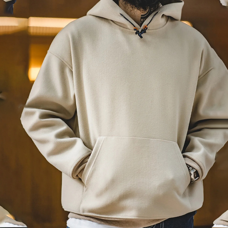 馬登工裝 美式休閒重磅毛呢連帽衛衣Cleanfit輪廓寬鬆套頭衫