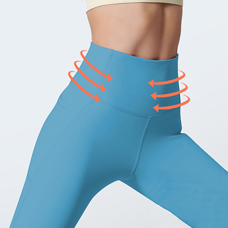 高強度超高腰提臀健身褲磨毛收腹塑形蜜桃臀外穿打底瑜珈褲