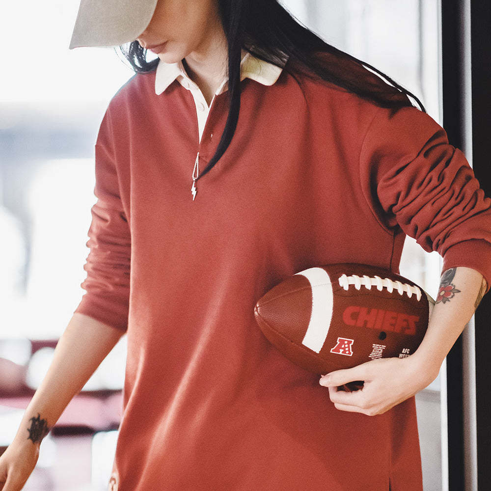 馬登女裝 美式復古長袖Polo衫衛衣撞色T恤打底衫寬鬆上衣