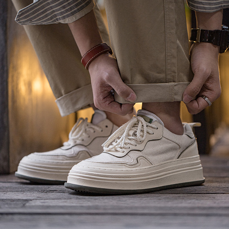 馬登男鞋 天空之境厚底增高運動鞋復古低幫小白鞋板鞋學生透氣休閒鞋