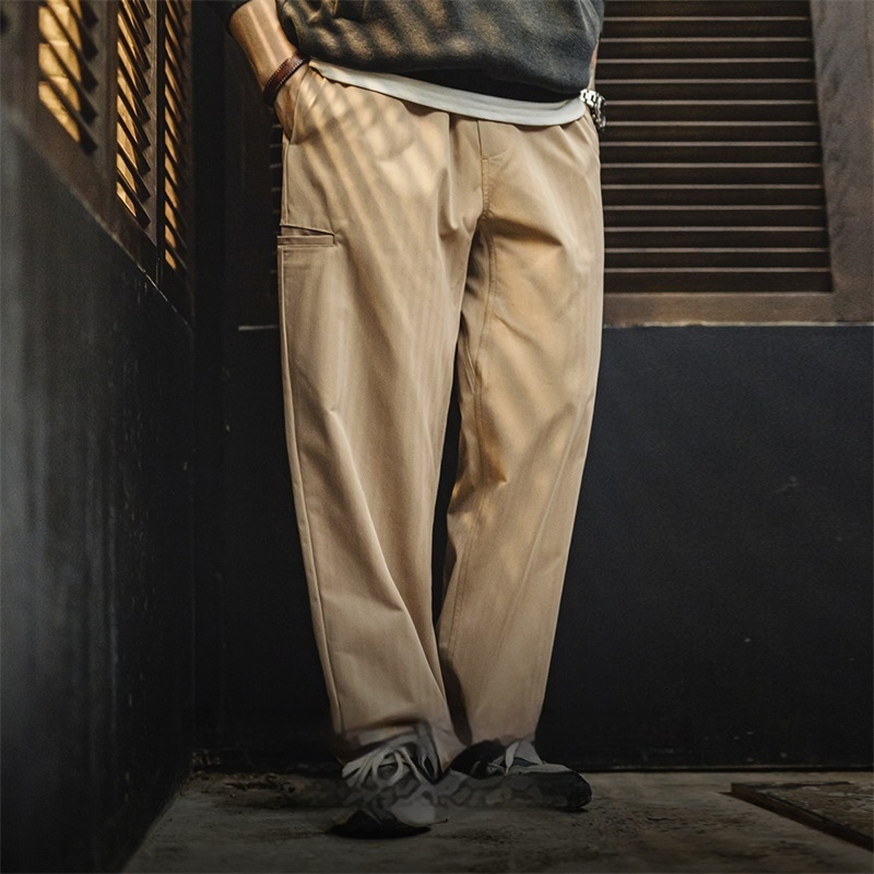 馬登工裝 美式人字紋Easypants休閒褲Cleanfit直筒錐形長褲子男秋